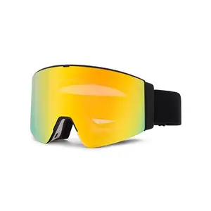 Lente Magnética Aquecida Elétrica Óculos De Esqui Dupla Camada Polarizada Lente Esqui Anti-fog UV400 Snowboard Óculos Óculos De Esqui
