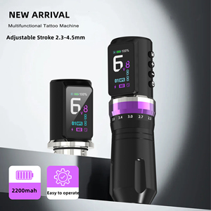 厂家直销批发价格专业LED显示电池无线旋转纹身机笔 - Product Image 1