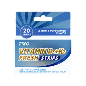 Tiras Orales de Vitamina D <span class=keywords><strong>K2</strong></span> Sin Azúcar para la Función Muscular, Tiras Orales Refrescantes, Película Oral, Suplemento de D3 y <span class=keywords><strong>K2</strong></span> - Product Image 4