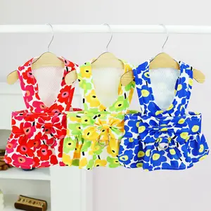 Leash <strong>Harness</strong> <strong>Dress</strong> for Dogs, Suitable for Teddy and Pomeranian Pets, Cute and Fashionable Pet Dog Clothes for Spring/Summer - Product Image 1