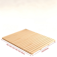 Lit plateforme moderne en pin massif sculpté à la main, pliable et extensible, taille King/Queen, écologique, durable, gain de place pour la chambre