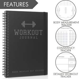 Planificador de entrenamiento detallado y libro de registro diario de fitness para rastrear y aplastar sus objetivos de gimnasio con nutrición y rastreador de progreso - Product Image 2