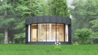 Tente d'hôtel ronde Safari imperméable et de luxe en bois massif préfabriqué pour les familles Airbnb