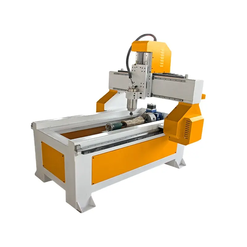 6090 Kayu dan Batu Ukiran Mesin CNC Router dengan Daya Tinggi Spindle dan 3/4 Axis