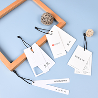 Vente chaude Étiquettes de vêtements en papier écologiques personnalisées Logo personnalisé imprimé Étiquettes suspendues pour vêtements
