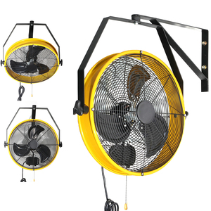 Ventilador de Pared Oscilante de Grado Industrial de 16 Pulgadas, de Alta Resistencia, con Carcasa Metálica, Sistema de Ventilación Comercial, Montaje en Techo - Product Image 1