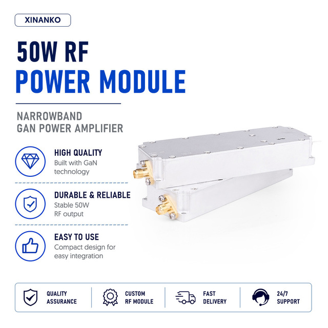 XINANKO Anti-Drone UAV Defense System OEM Customized 50W 7600-7800MHz Digital LoRa RF Module Durable Security Protection