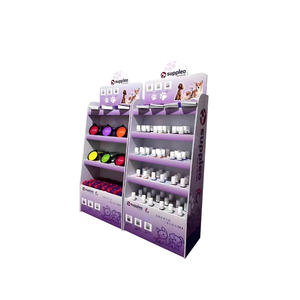 Custom <b>for</b> Eco-Friendly Lightweight Foldable Portable Corrugated Cardboard Pharmacy Advertising Display Rack <b>for</b> Store - Product Image 3
