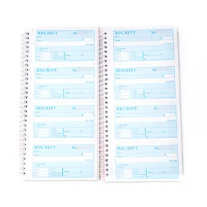 Carbonless Money Rent Receipt Book Custom 2-Part 4 Receipts per Page 200 Copy Sets per Book Sequentially Numbered Easy Removal