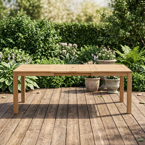 Modern Solid Wood Extendable Dining <b>Table</b> Eco-Friendly Portable Rectangle Outdoor Garden Patio Furniture Home Use 8 Seater - Product Image 3