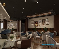 Concept de Salon 3D Personnalisé : Table Basse et Chaises, Ensemble de Mobilier Moderne pour Salon avec Banquette