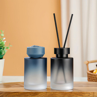 Bouteille en verre vide pour diffuseur d'aromathérapie, couleur dégradée personnalisée, 120 ml, bouchon à vis, rechargeable, pour la maison, le bureau, l'hôtel, la chambre à coucher