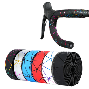 Tây đi xe đạp chuyên nghiệp chất lượng cao chống trượt xe đạp leo núi tay lái Băng đầy màu sắc cao su với thanh kết thúc phích cắm 19x8.6x3.5cm - Product Image 1