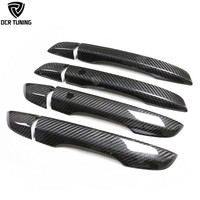 Poignée de porte pour HONDA CIVIC X de 10ème génération, en Fiber de carbone, avec capteur d'entrée sans clé, garniture extérieure, 1 pièce