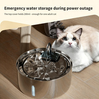 Distributeur d'eau portable pour animaux de compagnie en acier inoxydable, fontaine automatique pour chat et chien, filtre 7L, écran LCD intelligent ultra silencieux, rechargeable