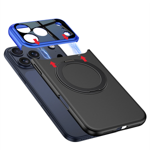 Coque de téléphone magnétique ultra-fine Ckk pour iPhone 17 Pro Max, antichoc et support rotatif, compatible charge sans fil, protection de l'objectif de l'appareil photo, en PC - Product Image 6