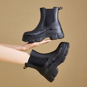 Fashion Women Ankle Rain <strong>Boots</strong> to Keep Warm PVC Ladies Slip-on <strong>Snow</strong> <strong>Boots</strong> <strong>Waterproof</strong> Walking Sandals Hunting PVC <strong>Boots</strong> - Product Image 4