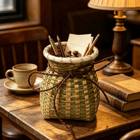 Panier en bambou tressé multifonctionnel fait main, idéal pour la pêche, les fleurs, le rangement des articles divers pour la cuisine et la décoration du salon - Vente en gros à prix abordable