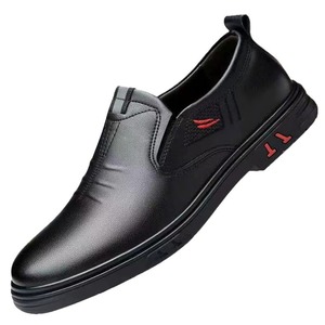 Mocassins en cuir pour hommes à bout pointu, antidérapants, avec semelle en caoutchouc, chaussures décontractées de printemps pour affaires - Product Image 5