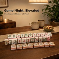 Ensemble de Mahjong Américain de Luxe Moderne avec Tuiles en Acrylique Résistantes à l'Eau – Cadeau Idéal pour 4 Joueurs