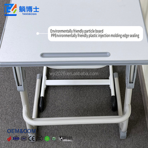 Meilleures ventes - Bureau d'écolier en forme de C pour l'école primaire et secondaire, avec chaise, en bois, avec porte-stylo - Product Image 4
