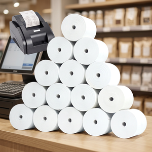 Top Manufacturer 57*50mm Single Layer Custom Printed Thermal Till Cash Register <b>Paper</b> <b>Rolls</b> White 100% Wood Pulp 48-80gsm TP-57 - Product Image 3