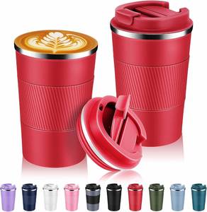 แก้วกาแฟแบบพกพาสแตนเลสสตีลขนาด 14 ออนซ์ พร้อมฝาปิดแบบ Fip จากโรงงาน - Product Image 3