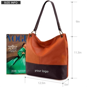 Sacs fourre-tout en cuir PU pour femmes, design de créateur, vente en gros, personnalisables, à deux poignées, avec fermoir, doublure et rivets décoratifs - Product Image 3