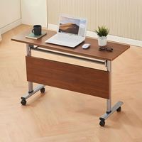 Table de formation mobile personnalisable avec roulettes, bureau pliable pour salle de classe, idéal pour les lieux de conférence scolaires