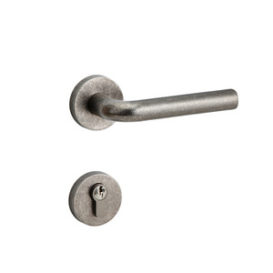 Mei Hong All Copper Lever Door Lock Antique Silver Interior Use Ambidextrous Easy Installation - Product Image 5