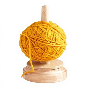Eco-Friendly Wooden Yarn Holder Stand Double Spindle Round Shape for Sewing Convenient Use - Product Image 6