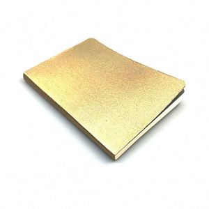 Agenda/Diario/Cuaderno de Composición A5 Mini con Cubierta de Cuero PU Dorado Personalizado, Encuadernación Térmica Ecológica - Product Image 1