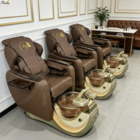 Chaise de spa pour les pieds Diva pour manucure et pédicure, avec base en fibre de verre résistante à l'acétone, équipement pour les ongles, avec tabouret gratuit