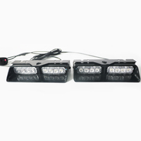 Luces de Barra 2 en 1 Personalizables de 16 Vatios, Lámpara Interior para Parabrisas, Montaje Dividido, Luz Estroboscópica LED Roja y Azul para Ambulancia