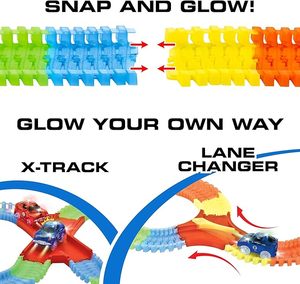 360 Rotating Loop <b>Rainbow</b> Race Track W/ 2 <b>Light</b> up Toy Cars and Ramp Set - Product Image 6