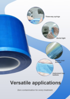 Medical Grade Adhesive Polyurethane Film Blue Dental Barrier Film Roll