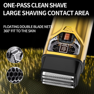 เครื่องตัดผมไร้สาย Kemei KM-8567 ความเร็วสูง 9000 รอบต่อนาที สำหรับมืออาชีพ ปรับระดับได้ แบตเตอรี่ 2000mAh ใบมีด DLC 3in1 ชุดโกนหนวดสำหรับผู้ชาย พร้อมแท่นชาร์จ - Product Image 3