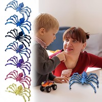 Decoración de Araña de Halloween Impresa en 3D con Patas Retráctiles, Figura de Araña con Articulaciones Móviles que Brillan en la Oscuridad, Adorno de Escritorio