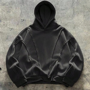 Customized <b>Men's</b> <b>White</b> Hooded <b>Sweatshirt</b> Polyester/Cotton French Terry Casual Regular Fit Solid Color Autumn Windproof Custom - Product Image 4