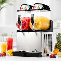 Machine à Granita Commerciale à 2 Réservoirs, Machine à Boissons Glacées en Acier Inoxydable pour Café et Bar