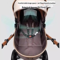 Poussette Bébé Allemande Luxe Léger Confortable Utilisable Assise ou Allongée Légère Bidirectionnelle Haute Vue Pliable Amortissante