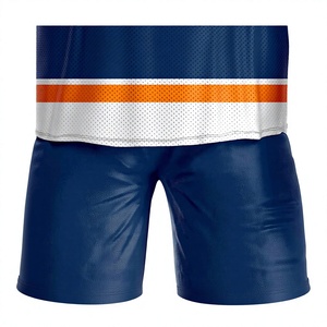 Uniforme de Hockey sobre Hielo LONG MISSION INDUSTRY para Hombre, Blanco, Azul y Naranja, Impresión por Sublimación, Transpirable, 100% Poliéster, Ropa Deportiva para Adultos - Product Image 5