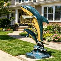 Sculpture de boîte aux lettres en bronze RELONG, statue d'animal en cuivre, personnalisable pour jardin de villa extérieur