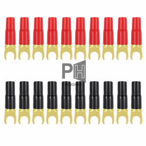 Conectores chapados en oro Y <span class=keywords><strong>U</strong></span> Spade Banana Kit de adaptador de terminal de altavoz de horquilla sin soldadura para transmisión de señal alta de Audio para el hogar del coche - Product Image 6