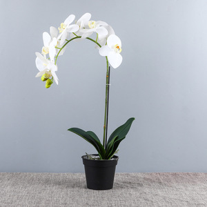 B0042 Flores <span class=keywords><strong>de</strong></span> Orquídeas Artificiales al por Mayor, Plantas <span class=keywords><strong>de</strong></span> Orquídeas Tailandesas, Plantas <span class=keywords><strong>de</strong></span> Flores Artificiales, Orquídeas Phalaenopsis Decorativas Hechas a Mano - Product Image 4