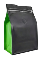 Sacs à café personnalisés en Mylar à fond plat 250G 500G 1Kg refermables pour usage alimentaire, tailles et design de logo personnalisés