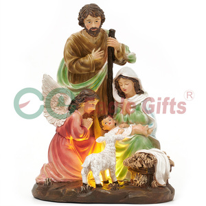 EAGLEGIFTS Grandes figurines <span class=keywords><strong>de</strong></span> crèche <span class=keywords><strong>de</strong></span> Noël en résine, ornement <span class=keywords><strong>de</strong></span> crèche, scène chrétienne, naissance <span class=keywords><strong>de</strong></span> Jésus, 24x19x30CM, certifié BSCI - Product Image 3