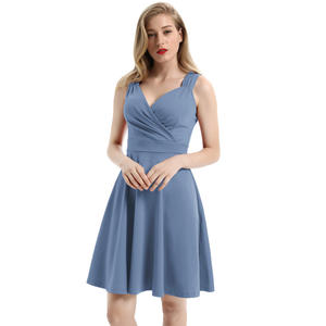 Grace Karin-vestido acampanado de Color liso sin mangas para mujer, vestido acampanado Vintage para fiesta de verano - Product Image 1