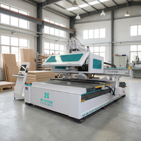 Mesin CNC Router dengan Unit Boring 9KW, Spindle Pendingin Udara, Linear Tool Magazine, Mesin Pertukangan Kayu untuk Panel Furnitur Kabinet