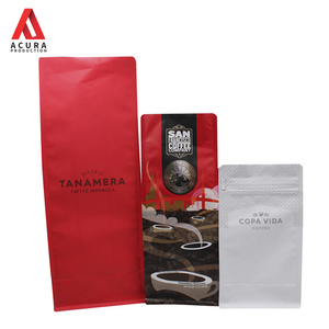 Logo personnalisé refermable en plastique/poly/mylar boîte/fond carré sac de poche <span class=keywords><strong>pour</strong></span> le thé de café moulus emballage - Product Image 5